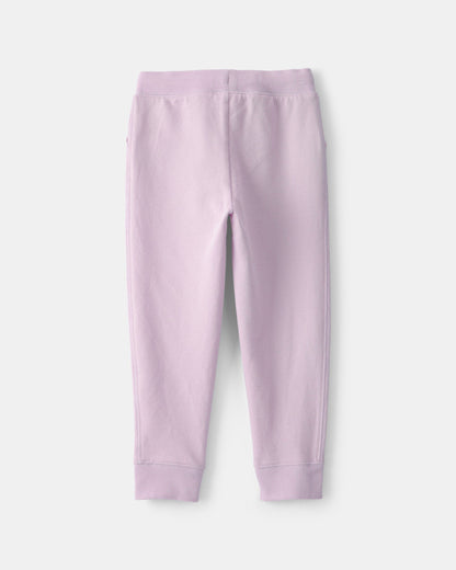 Toddler Girl Drawstring Knit Joggers - Purple