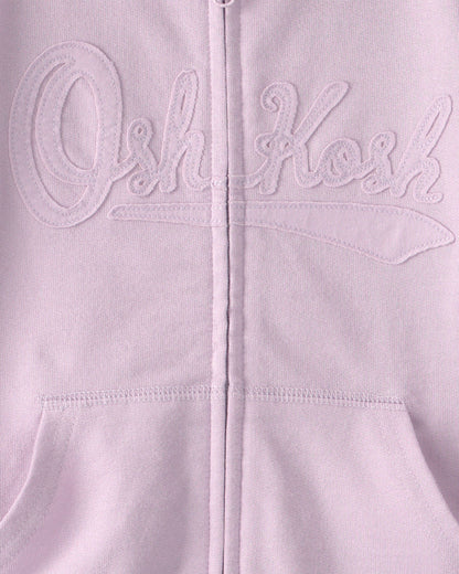 Toddler Girl OshKosh Logo Zip-Up Hoodie - Purple
