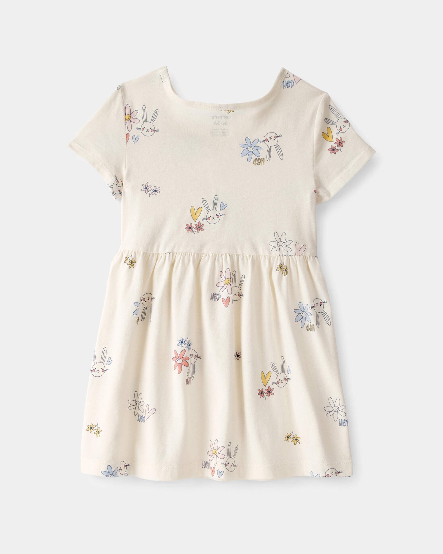 Toddler Girl Easter Bunny Short-Sleeve Dress - Cream