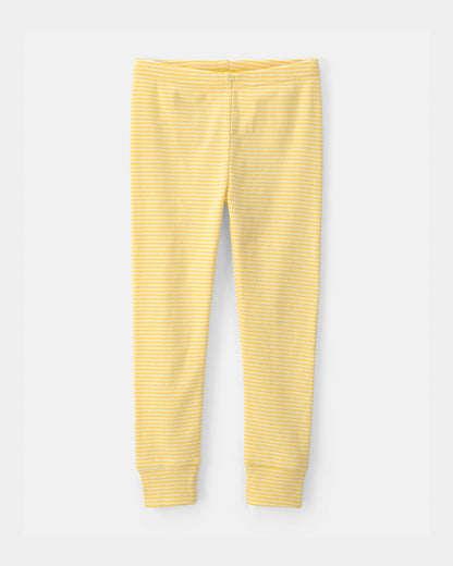 Toddler Girl Strawberry 100% Cotton Snug Fit 2-Piece Pajama Set - Yellow