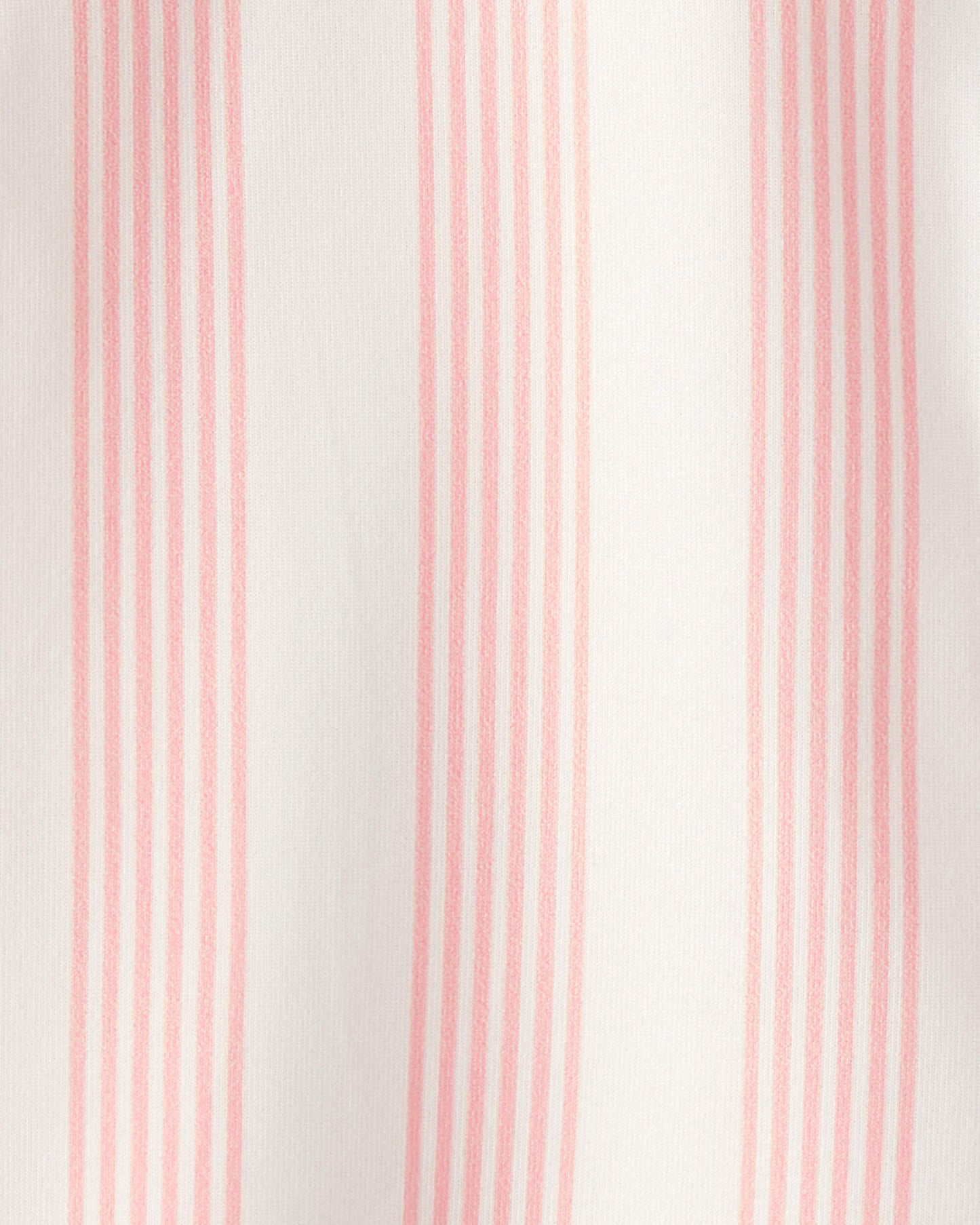 Toddler Girl Striped Loose Fit 2-Piece Pajama Set - Pink/Ivory