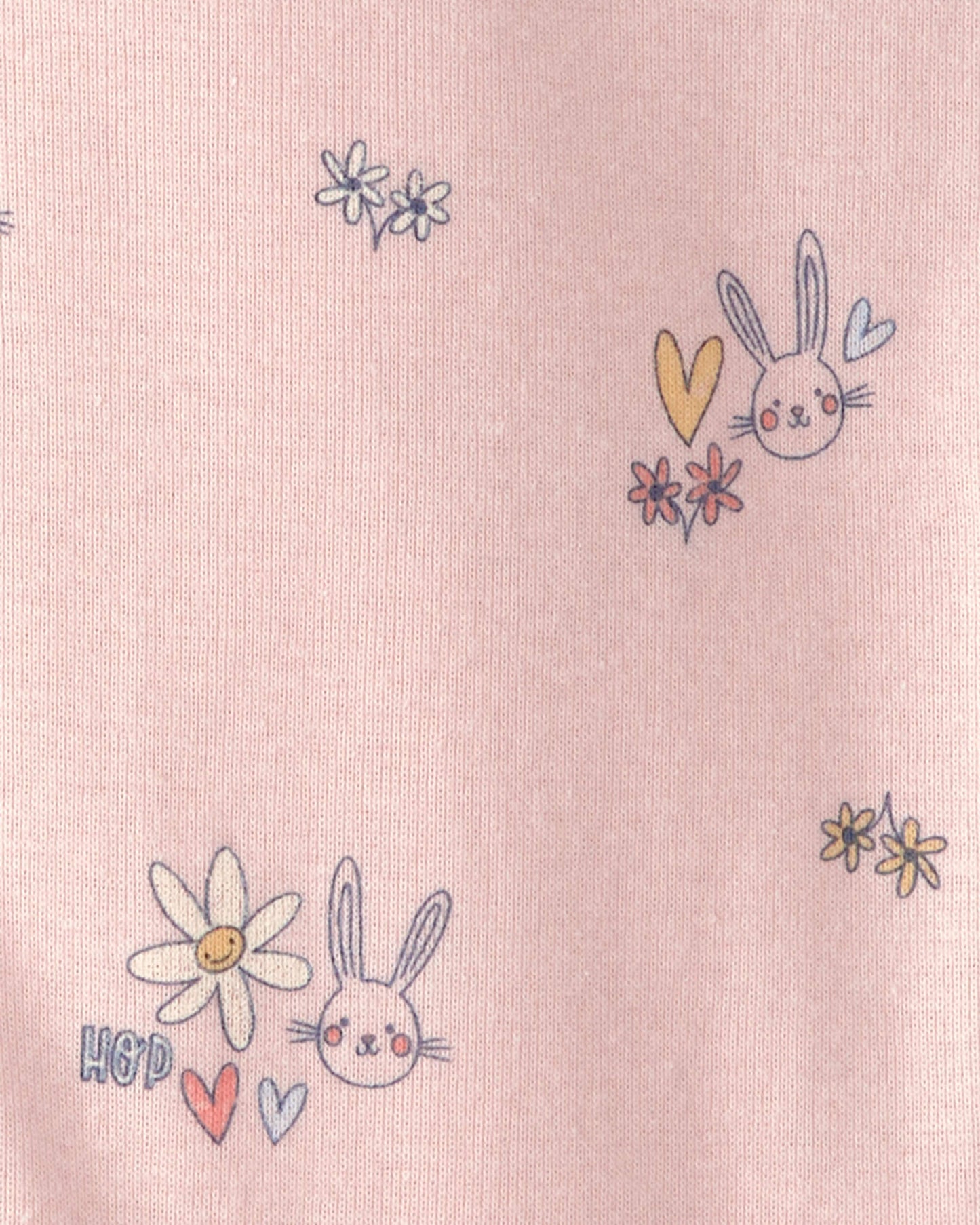 Toddler Girl Easter Bunny 100% Cotton Snug Fit 1-Piece Pajama - Pink