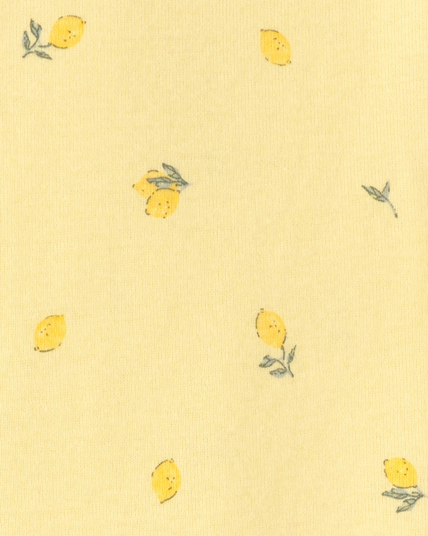 Toddler Lemon 100% Cotton Snug Fit 1-Piece Pajama - Yellow