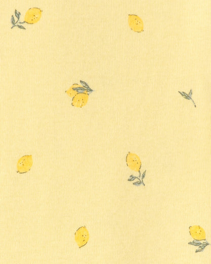 Toddler Lemon 100% Cotton Snug Fit 1-Piece Pajama - Yellow