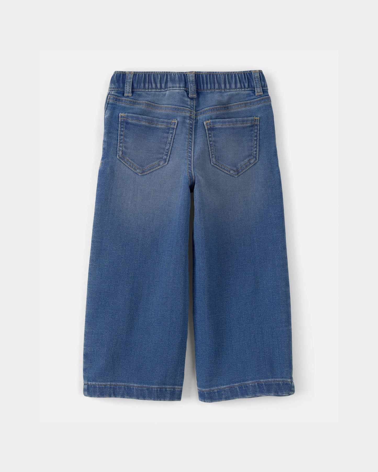 Toddler Girl Drawstring Wide-Leg Jeans - Dark Wash