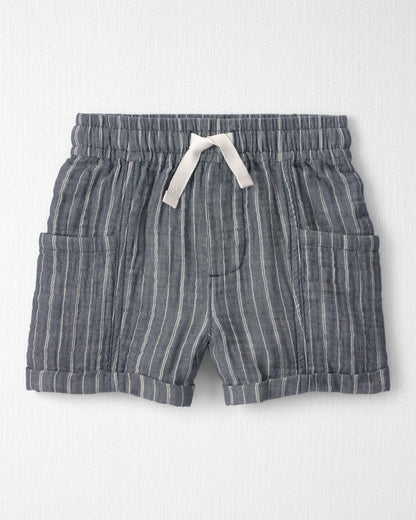 Toddler Boy 2-Piece Organic Cotton Gauze Top & Short Set