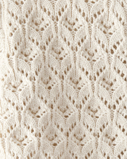 Toddler Girl Organic Cotton Pointelle Sweater Knit Cardigan