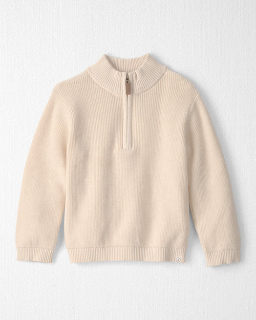 Toddler Boy Organic Cotton Quarter-Zip Pullover
