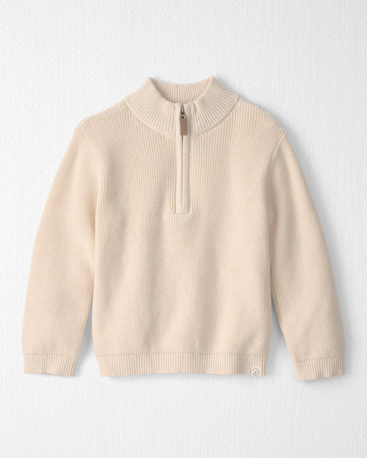 Toddler Boy Organic Cotton Quarter-Zip Pullover