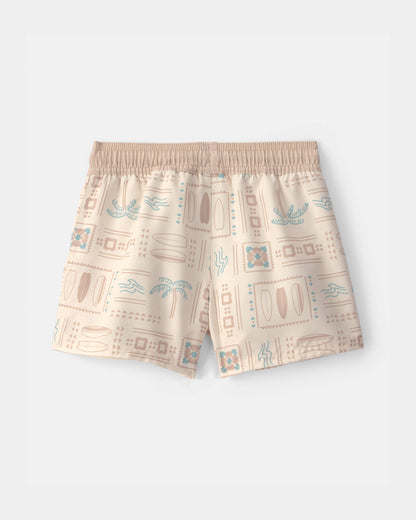 Toddler Boy Surf Swim Trunks - Tan