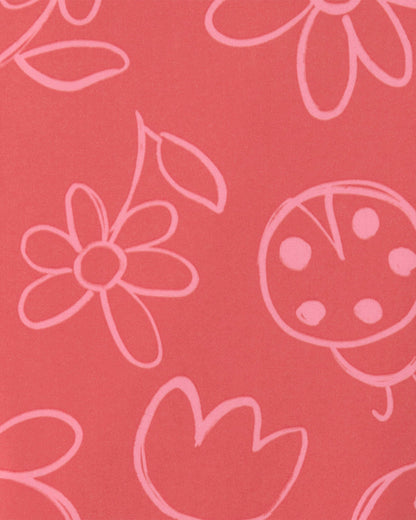 Toddler Girl Floral 1-Piece Swimsuit - Red