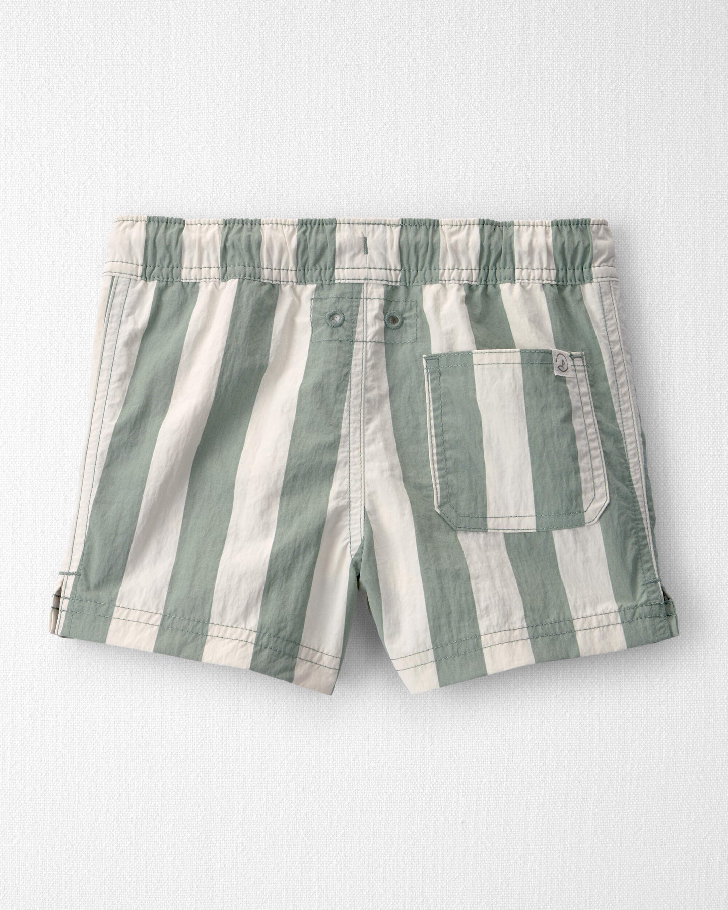 Toddler Boy Recycled Swim Trunks in Stripes