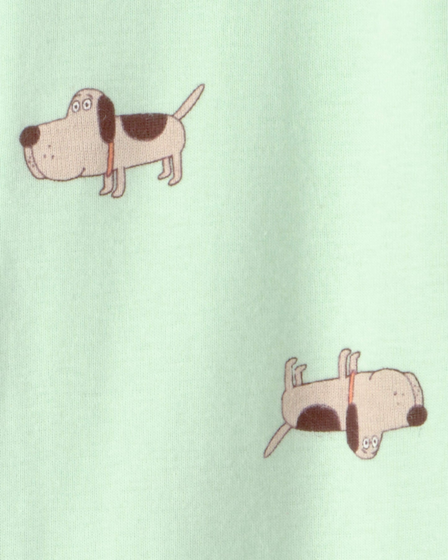 Toddler Dog 100% Cotton Snug Fit 1-Piece Pajama - Green