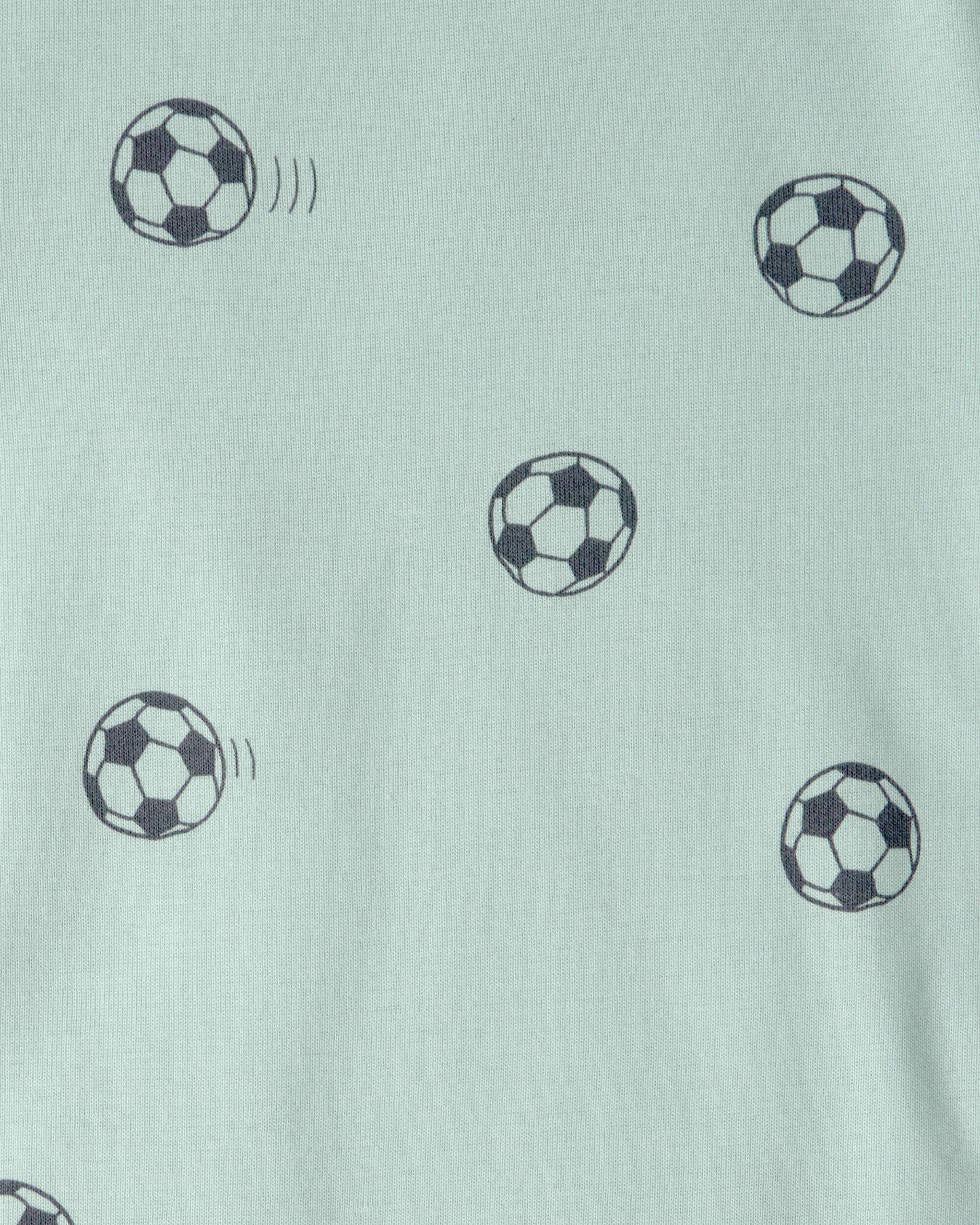 Toddler Boy Soccer Dino 100% Cotton Short-Sleeve Snug Fit 4-Piece Pajama Set - Green