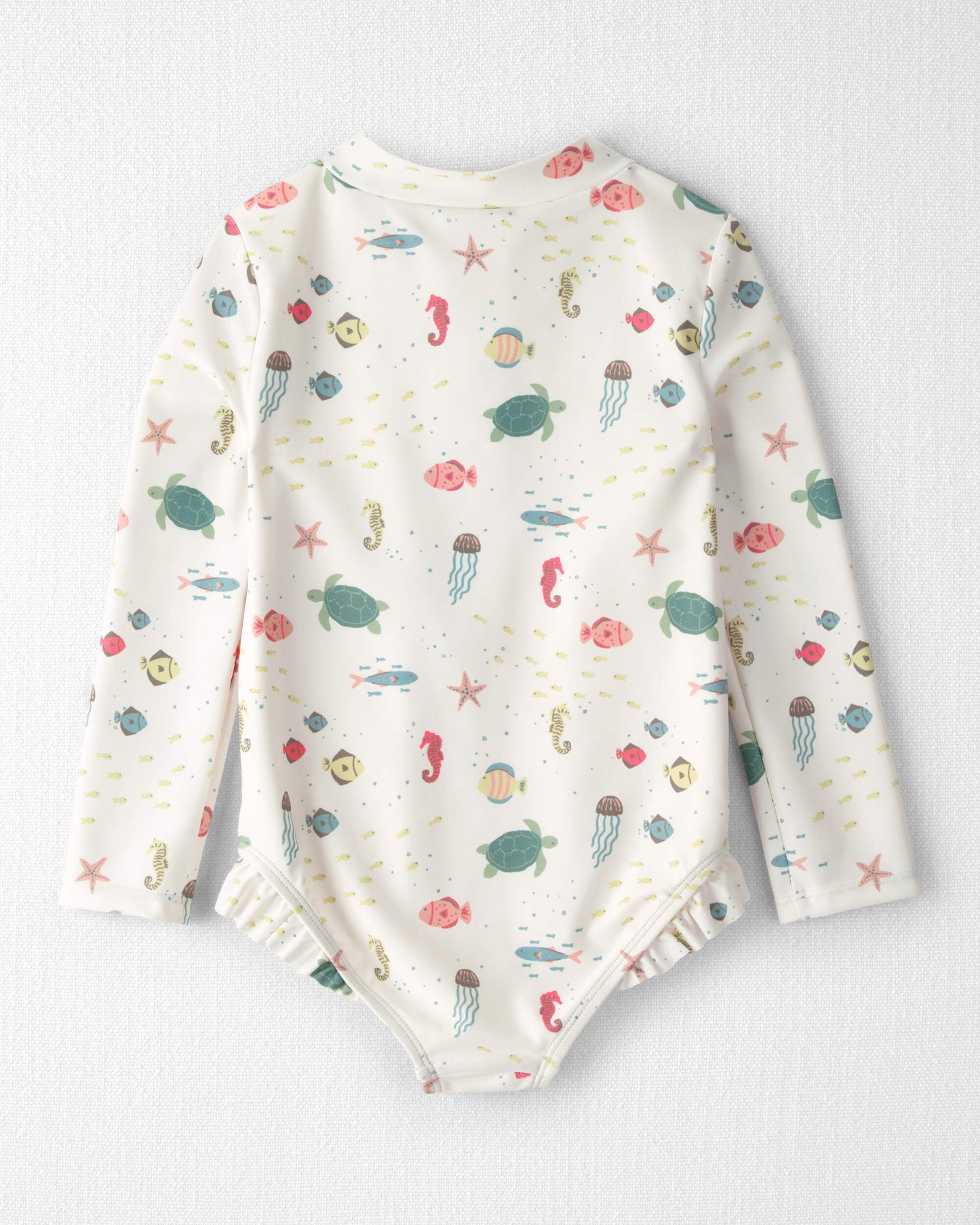 Toddler Girl Recycled Rashguard Swimsuit in Under the Sea