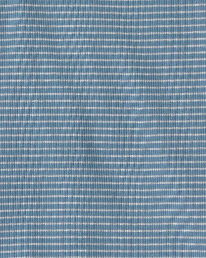Toddler 2-Piece Organic Cotton Ribbed Pajama Set in Stripes