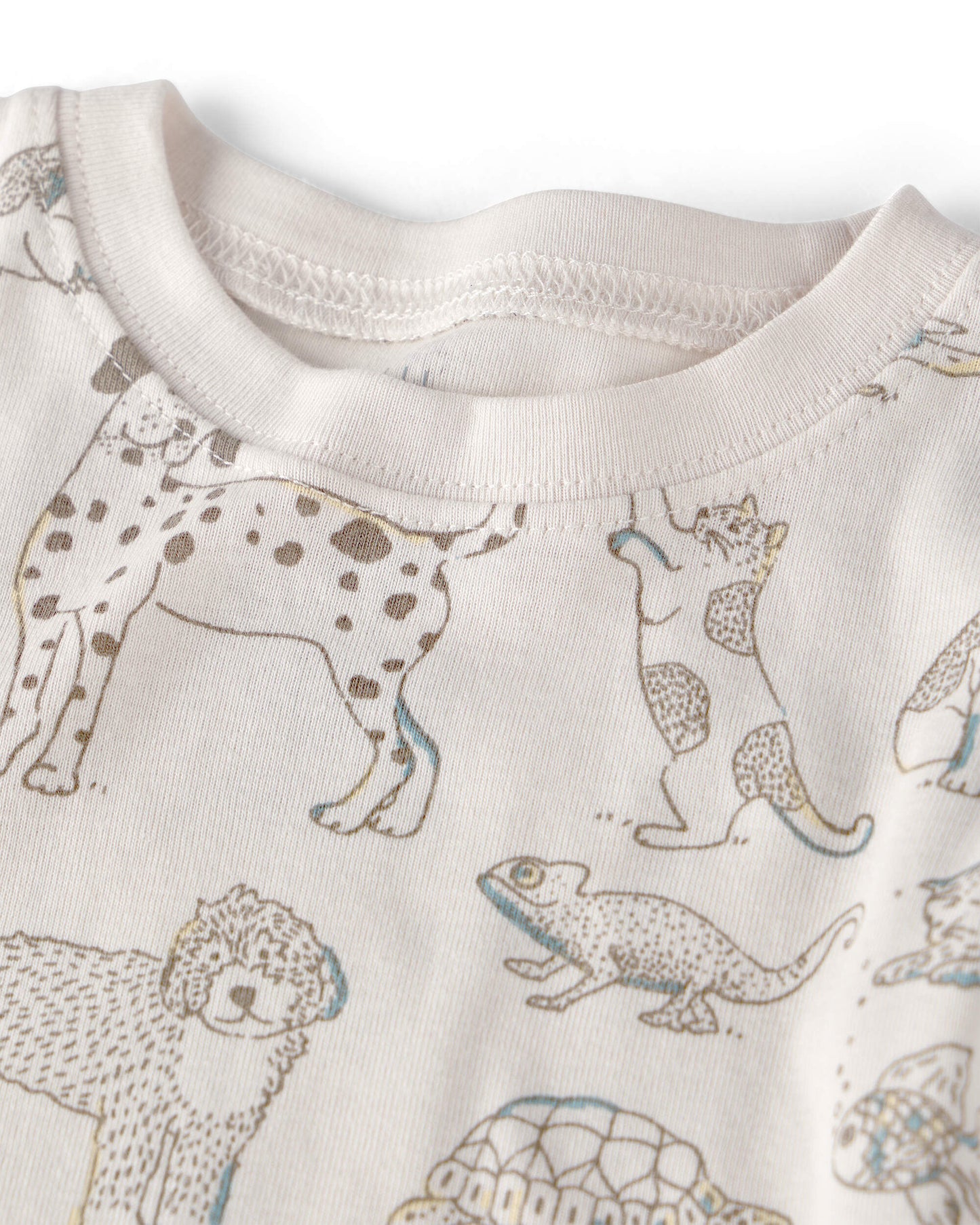 Toddler 2-Piece Organic Cotton Ribbed Pajama Set in Pet Print
