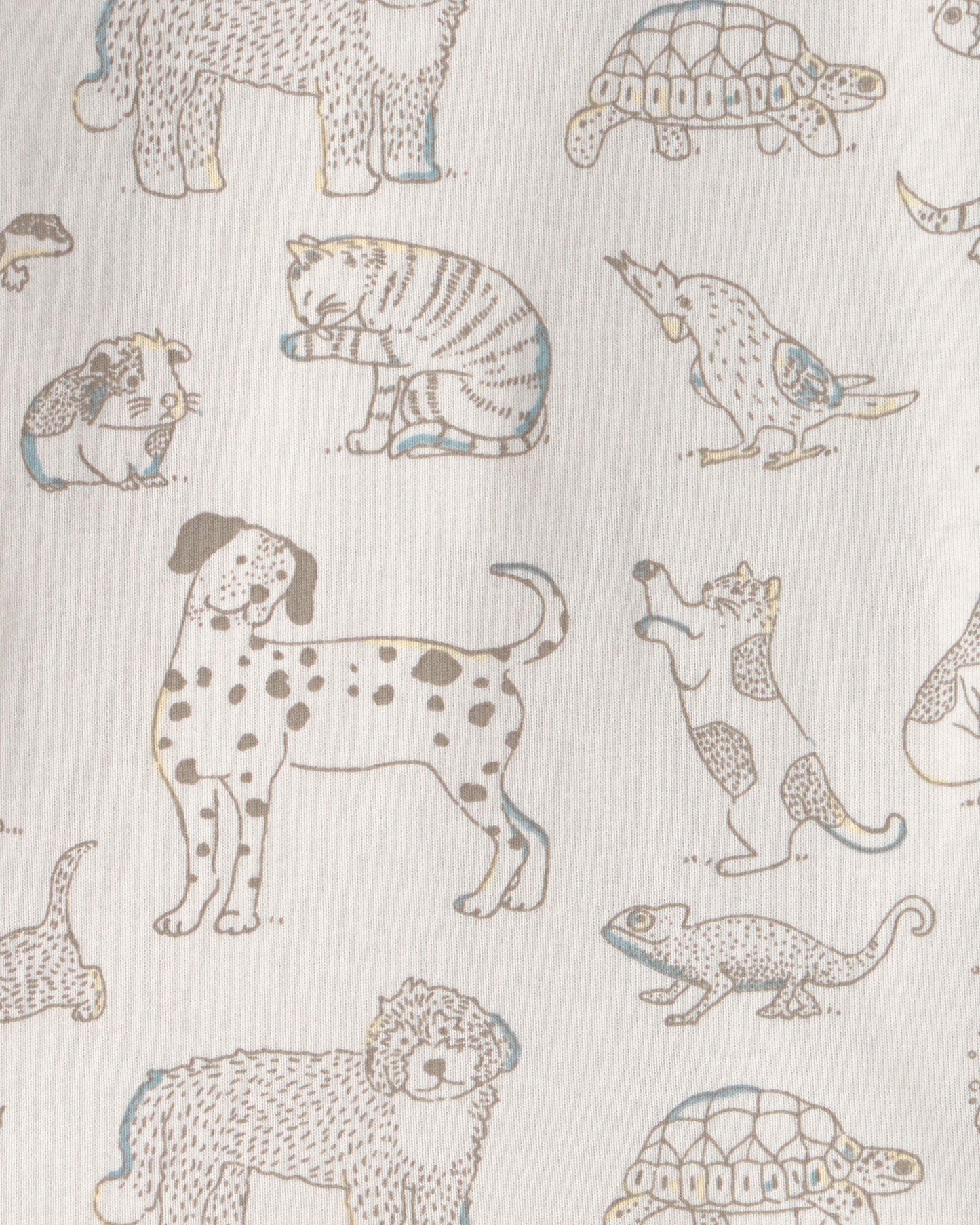 Toddler 2-Piece Organic Cotton Ribbed Pajama Set in Pet Print
