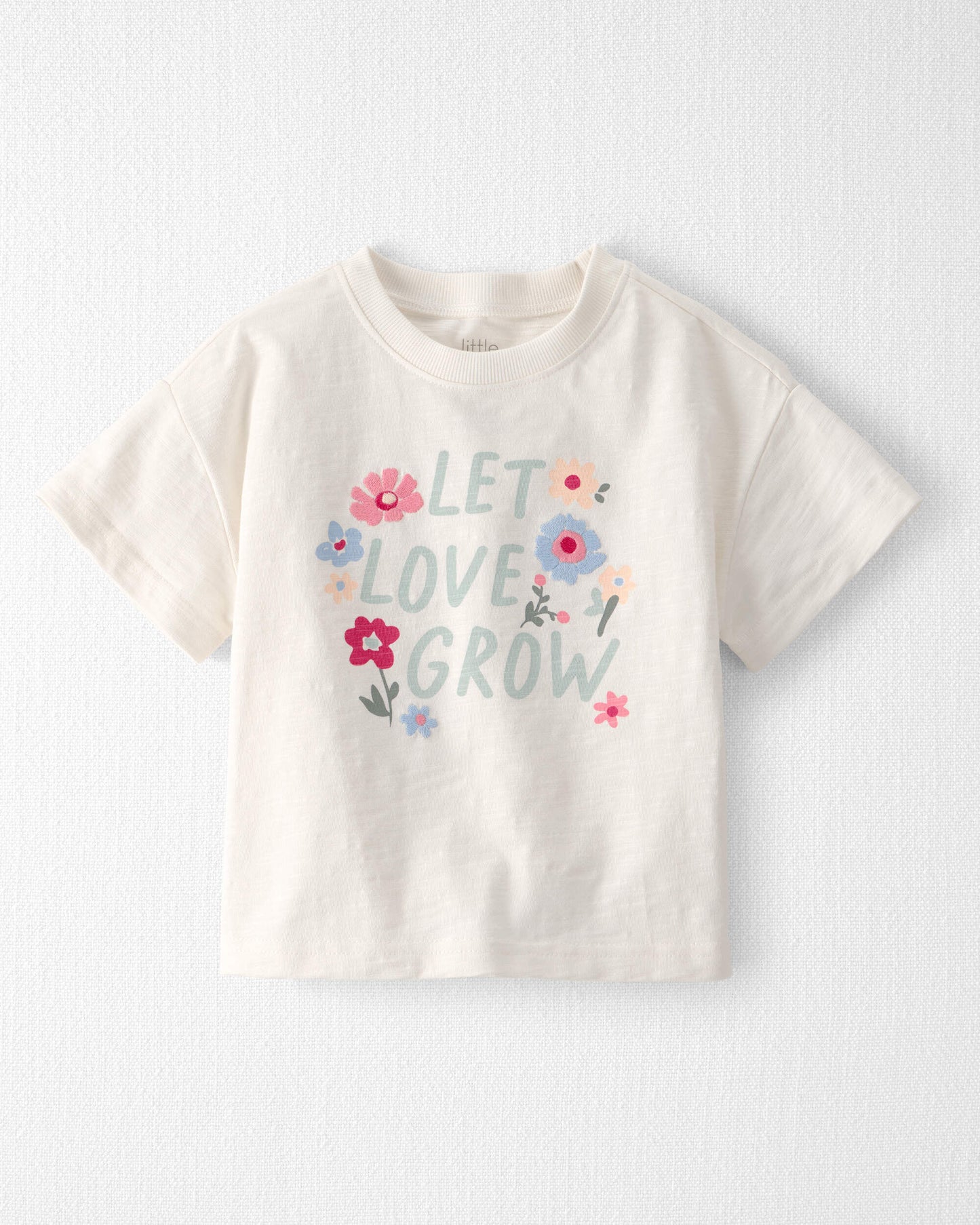Toddler Girl Organic Cotton 'Let Love Grow' Boxy Tee