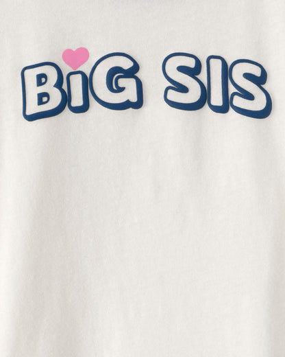 Toddler Girl 'Big Sis' Graphic Tee - Ivory