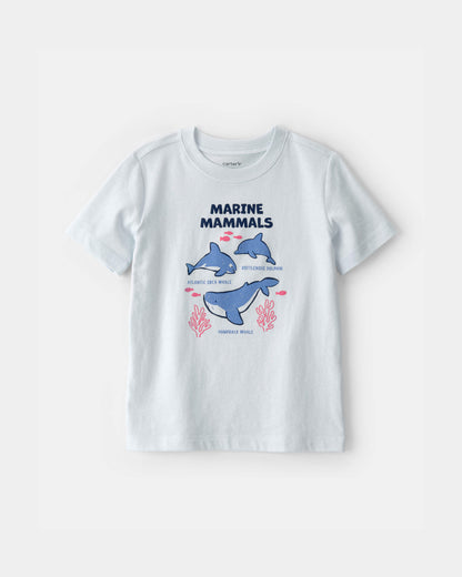 Toddler Marine Animals Graphic Tee - Light Blue