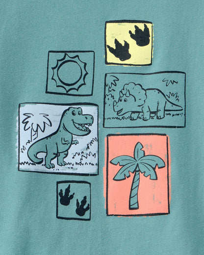 Toddler Dinosaur  Graphic Tee - Blue