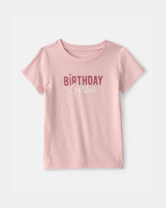 Toddler Girl 'Birthday Girlie' Graphic Tee - Pink