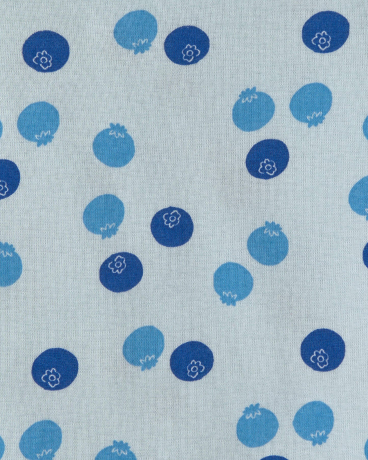 Toddler Girl Berries 100% Cotton 4-Piece Pajama Set - Red/Blue