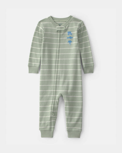 Toddler Boy Beach 100% Cotton 1-Piece Pajama - Green