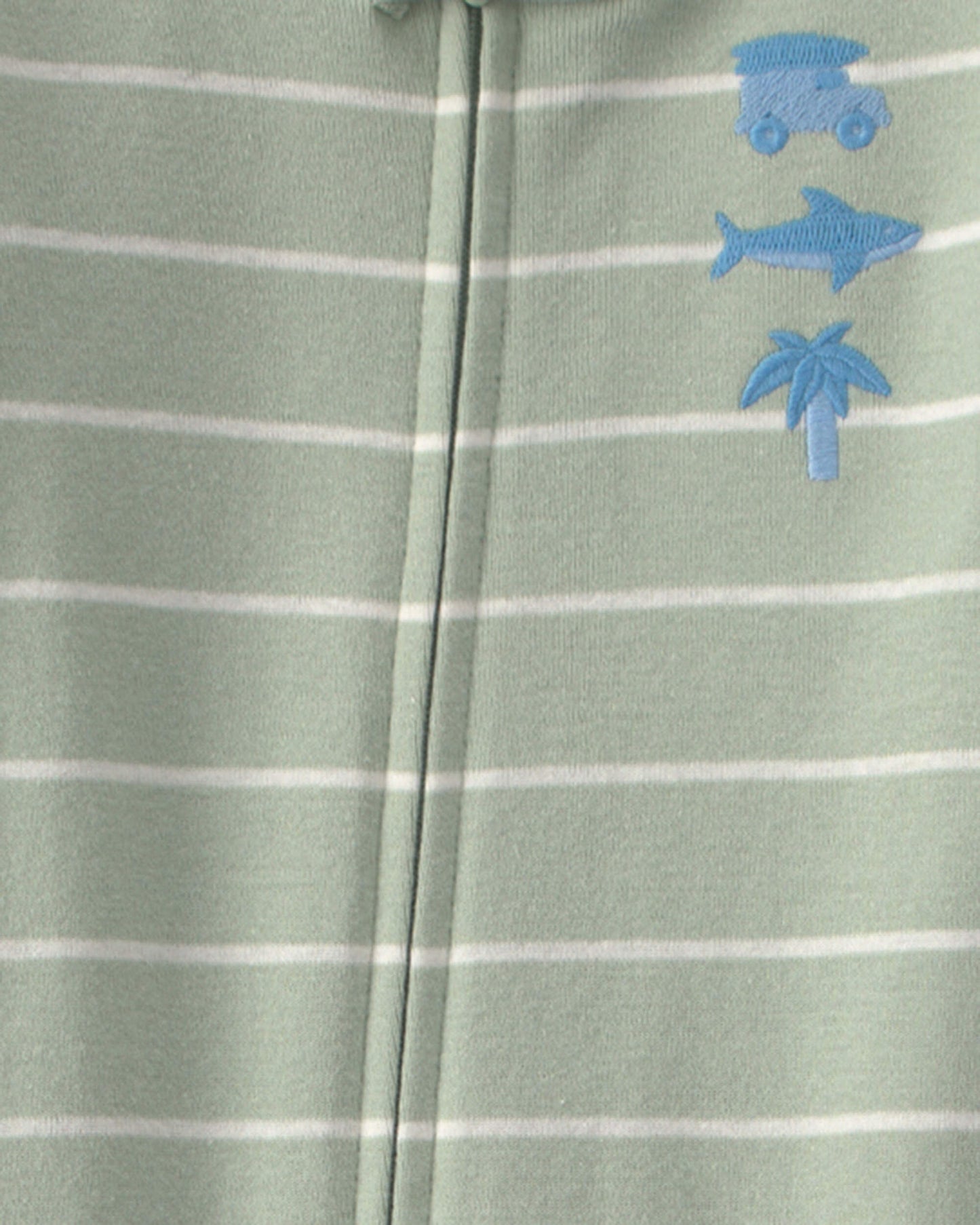 Toddler Boy Beach 100% Cotton 1-Piece Pajama - Green
