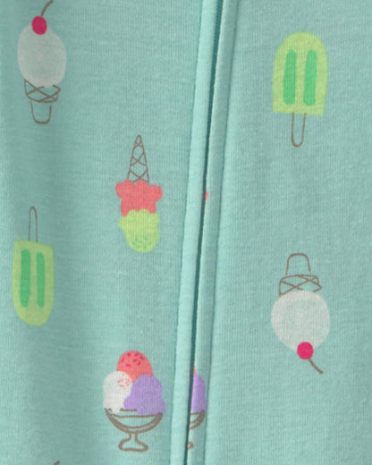 Toddler Girl Popsicle 100% Cotton 1-Piece Pajama - Blue