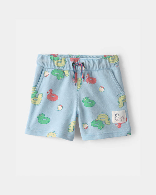 Toddler Boy Pool Floatie Pull-On Shorts - Blue