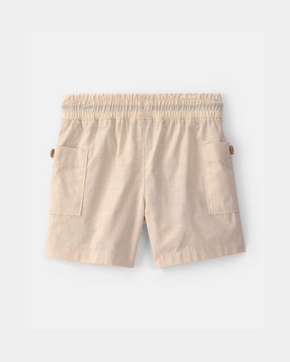 Toddler Boy 2-Piece Toucan Embroidered Top & Short Set - Khaki