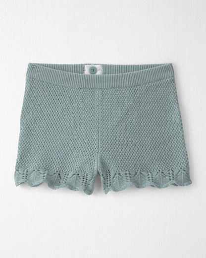 Toddler Girl 2-Piece Organic Cotton Knit Top & Short Set
