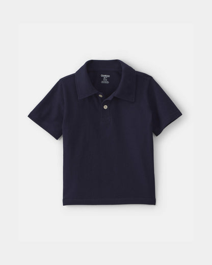 Toddler Boy Uniform Piqué Polo Shirt - Navy