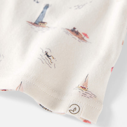 Toddler 2-Piece Organic Cotton Pajamas in Coastal Vacation