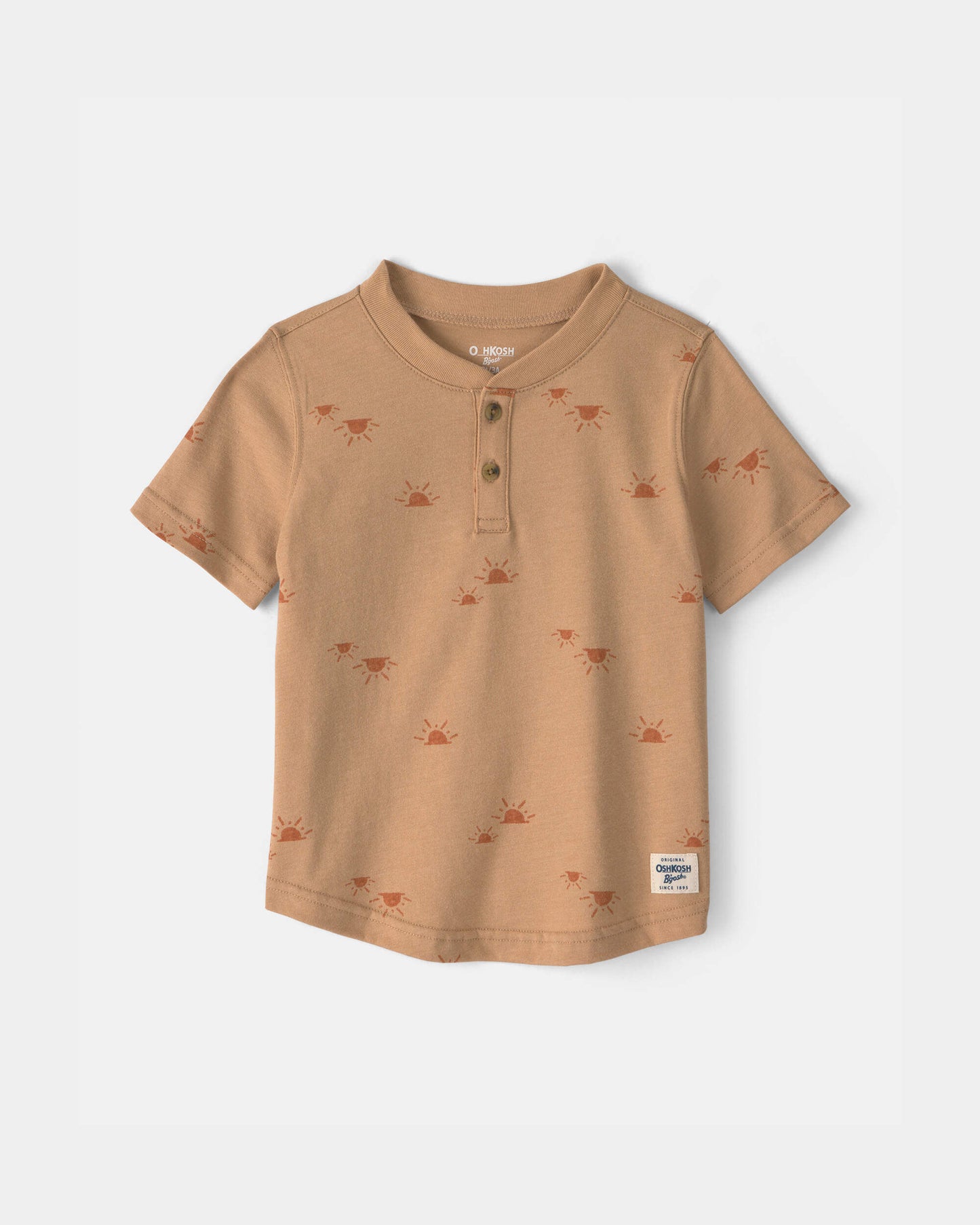 Toddler Boy Sun Henley Top - Yellow