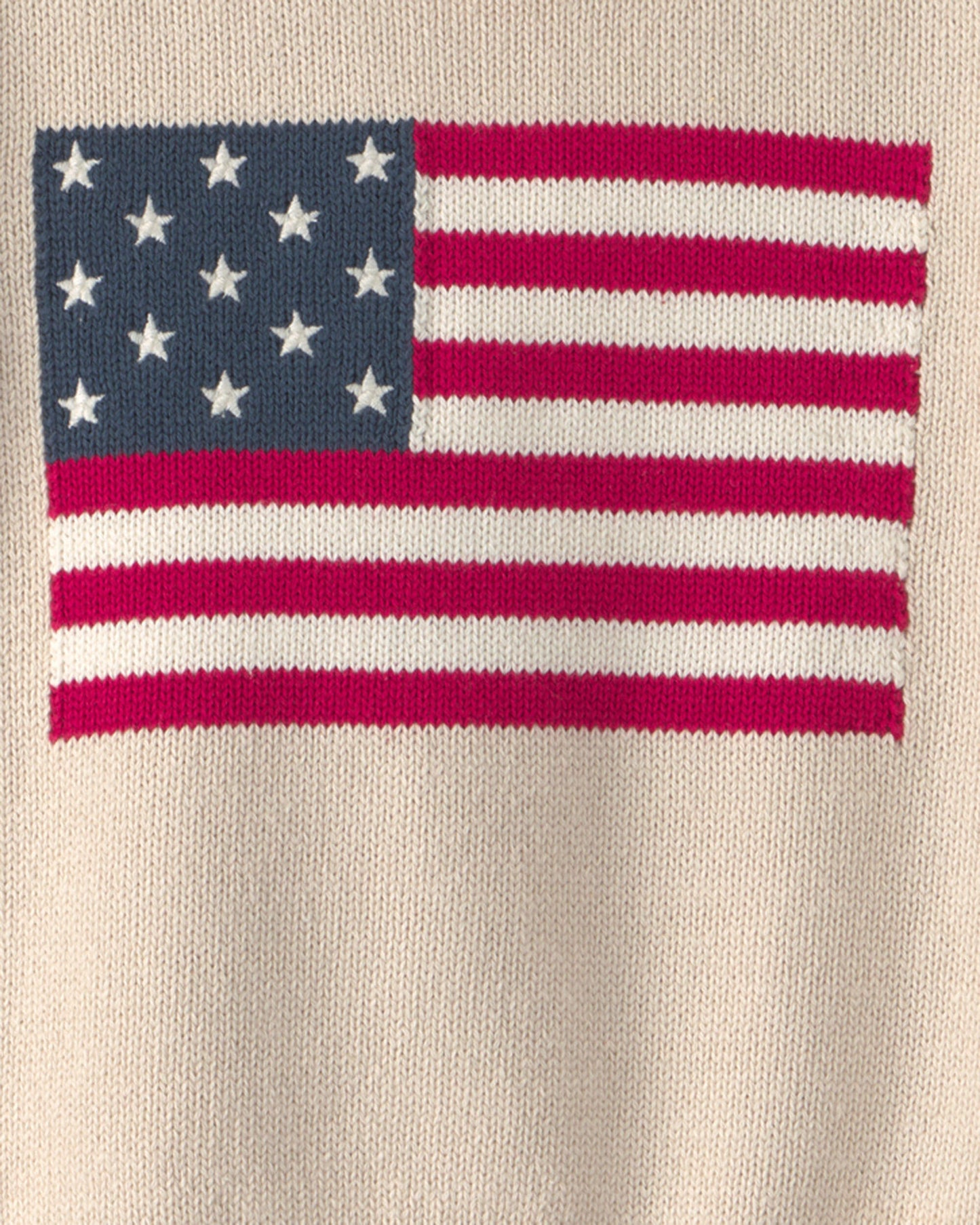 Toddler Organic Cotton American Flag Knit Sweater