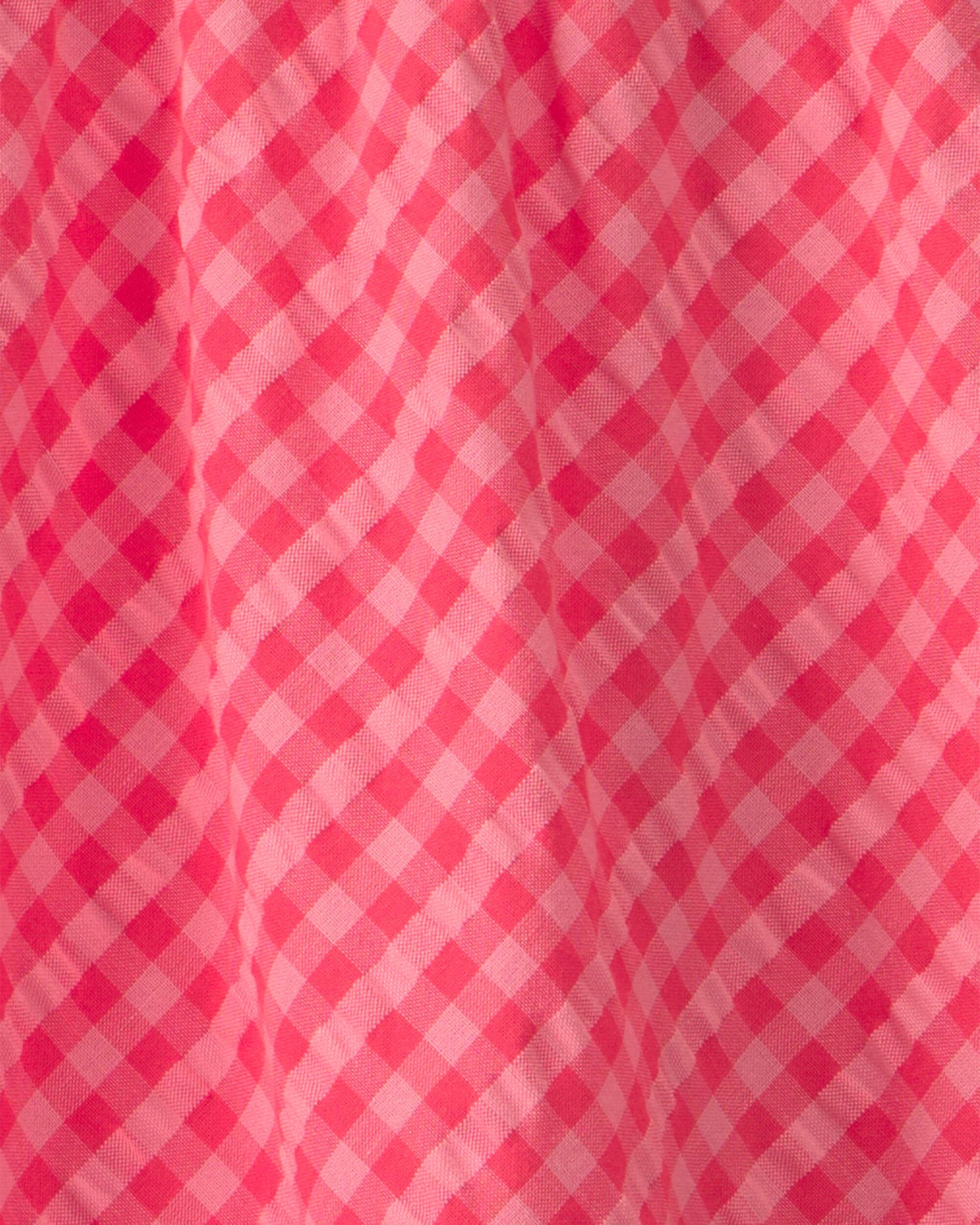 Toddler Girl Gingham Tiered Dress - Coral