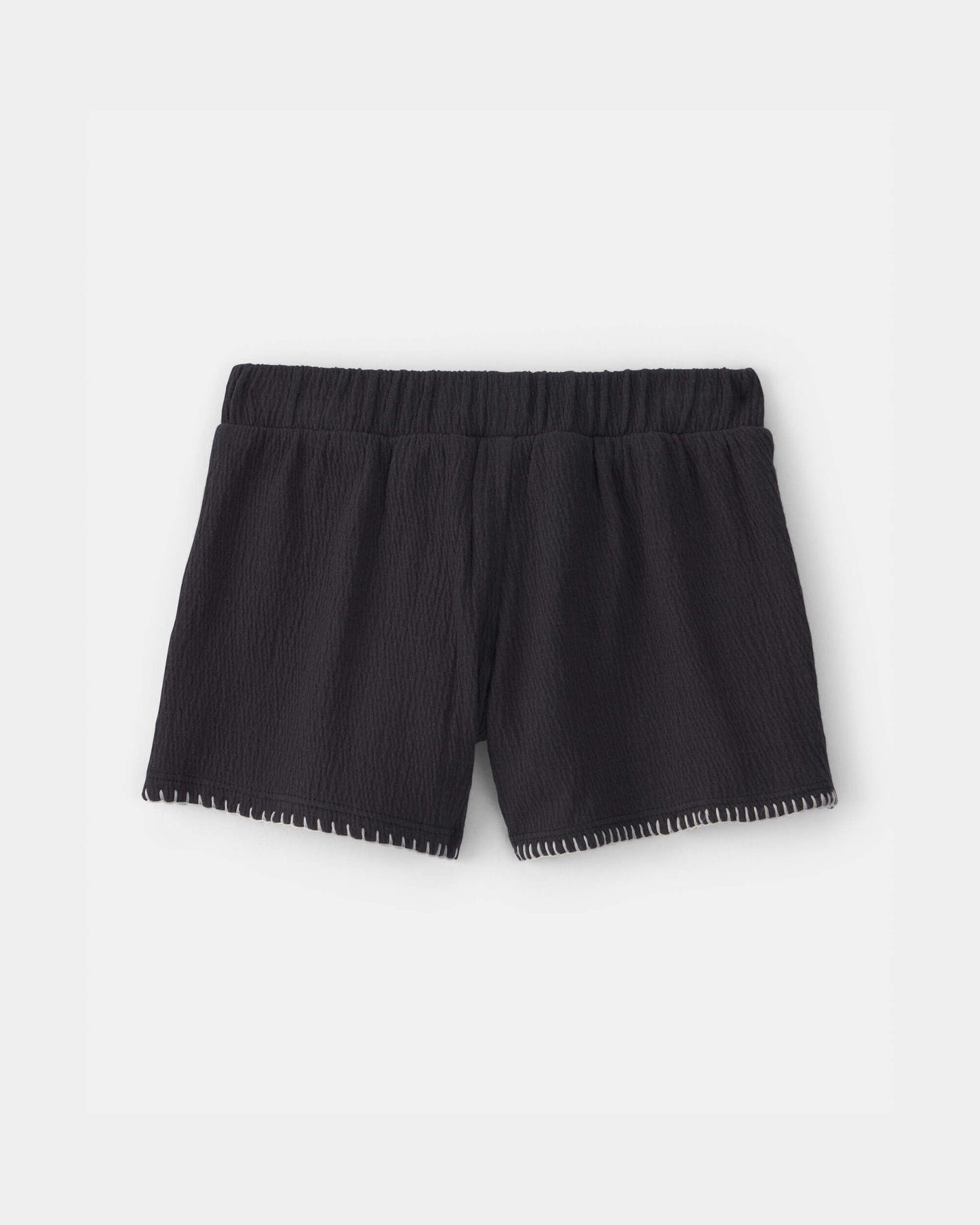 Toddler Girl Crinkle Shorts - Black