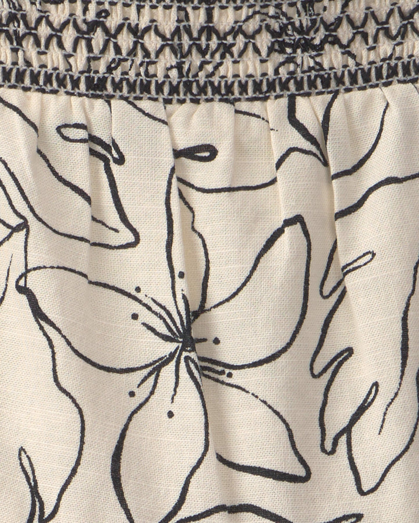 Toddler Girl Floral Sleeveless Dress - Black/Ivory