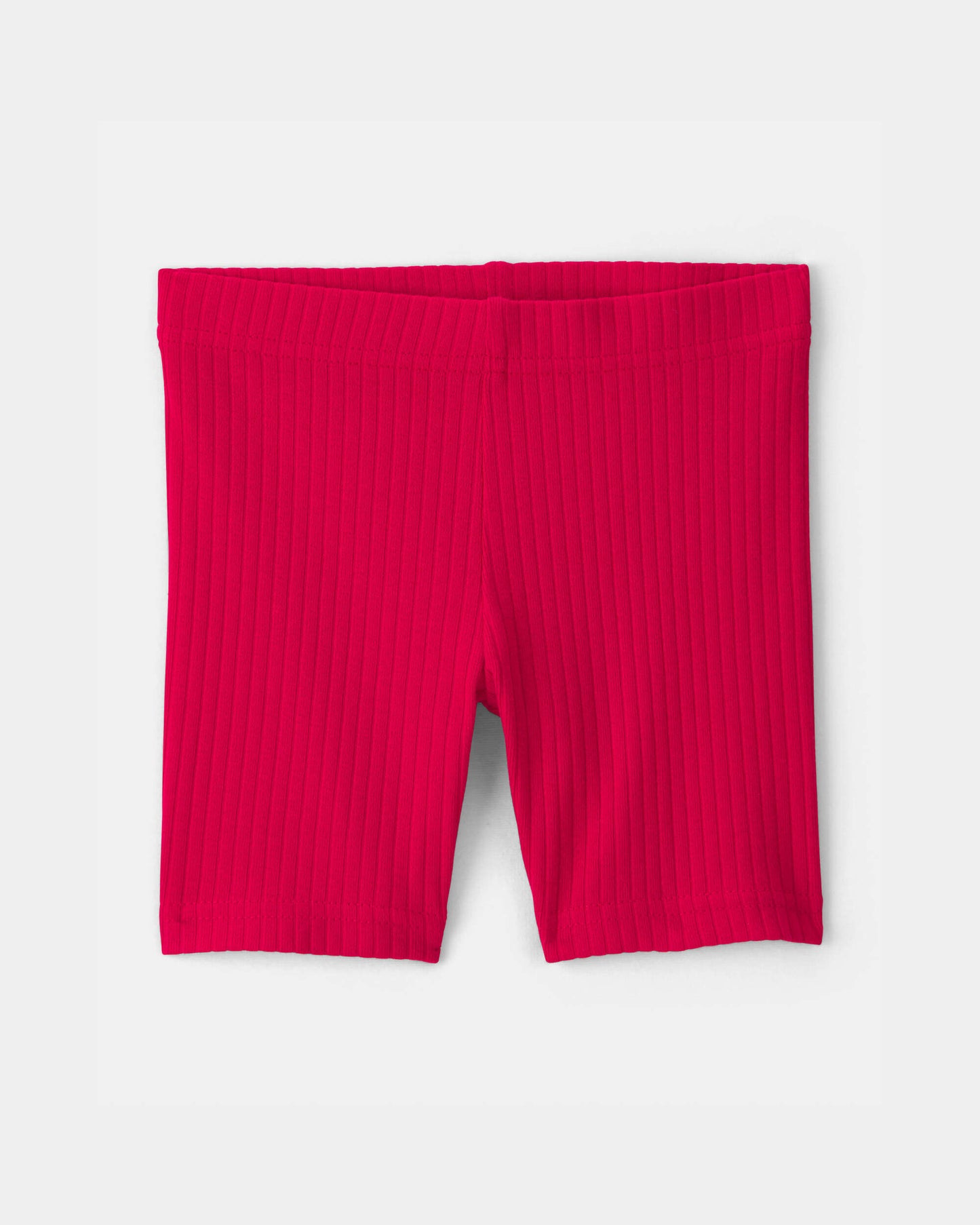 Toddler Girl Rib Bike Shorts - Red