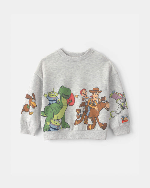 Toddler Boy Pixar© Toy Story French Terry Long-Sleeve Pullover Sweatshirt - Grey