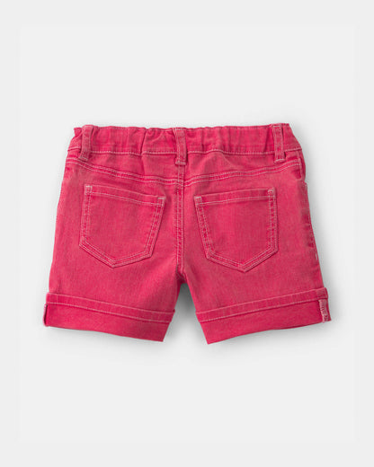 Toddler Girl Stretch Twill Shorts - Red