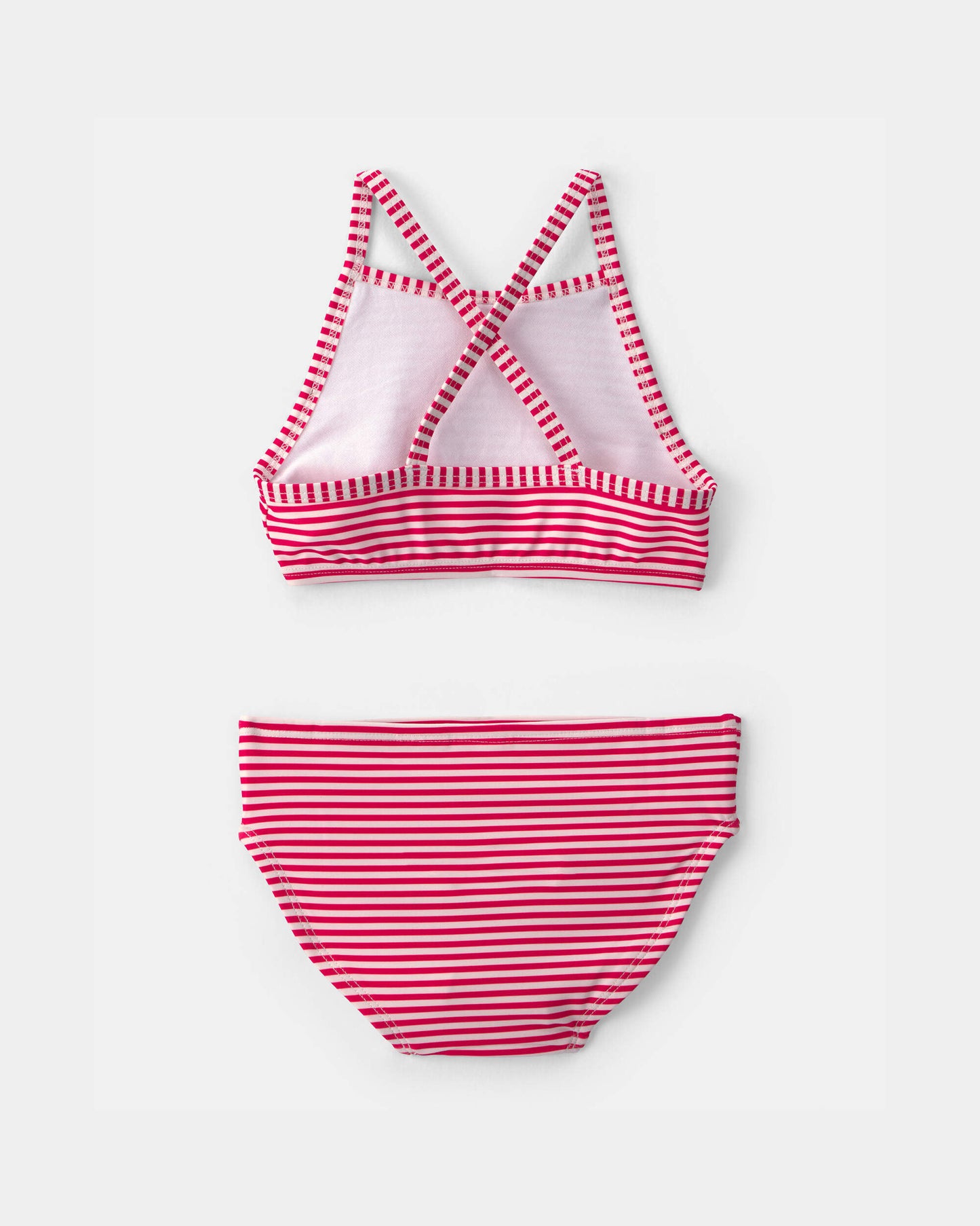 Toddler Girl 3-Piece American Flag Rashguard Swimsuit Set - Red/White/Blue