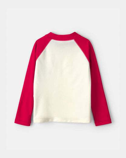 Toddler Boy 'Red White & Cool' Rashguard - Red/White