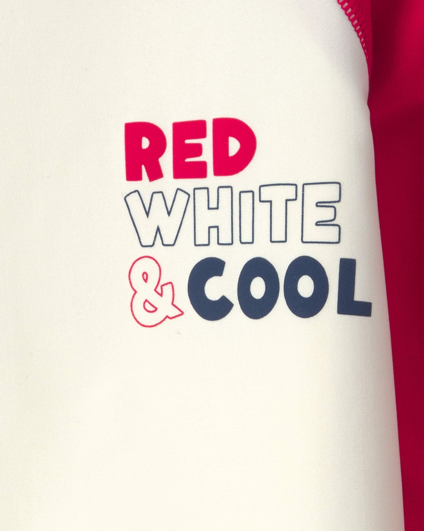 Toddler Boy 'Red White & Cool' Rashguard - Red/White