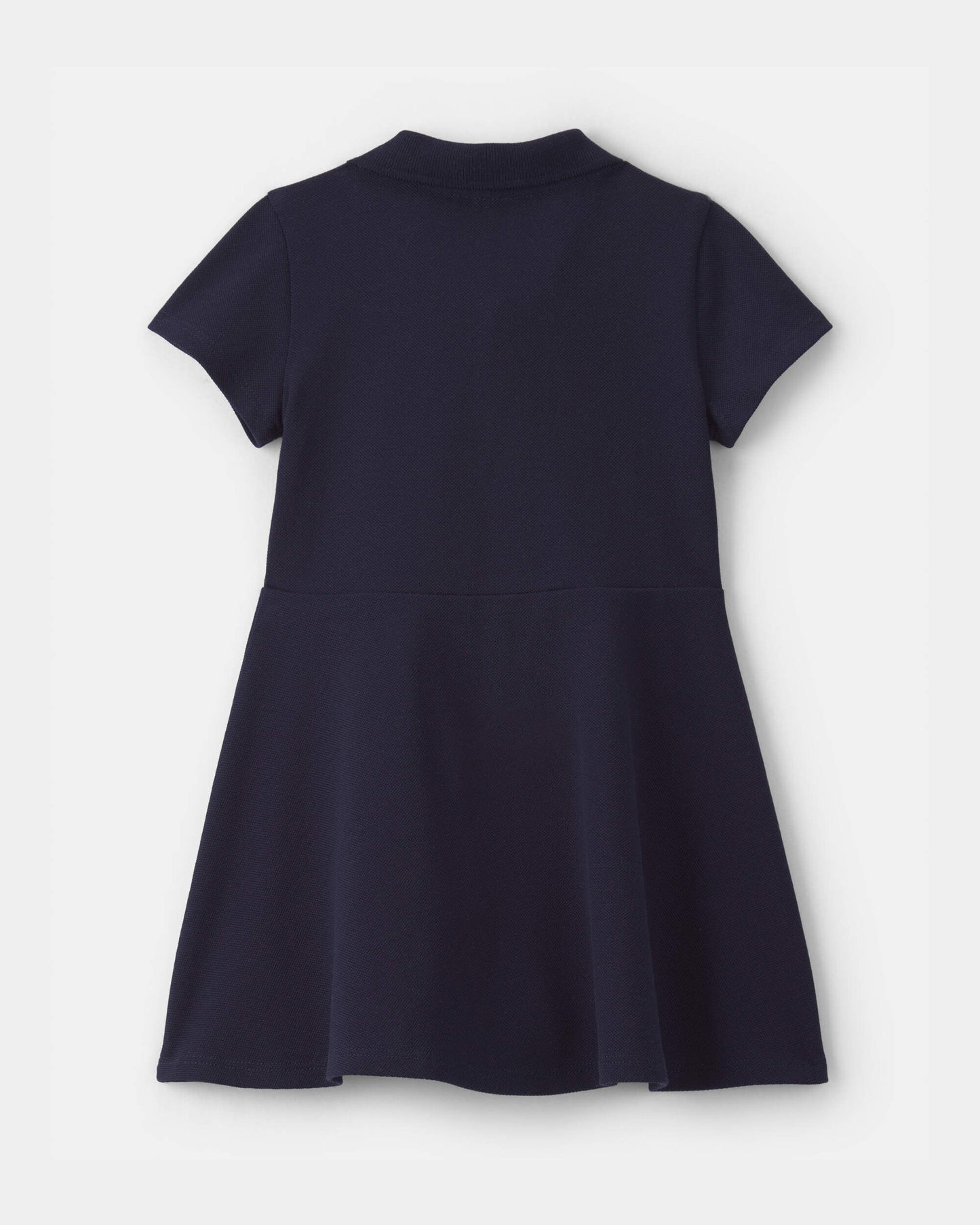 Toddler Girl Uniform Piqué Short-Sleeve Dress - Navy