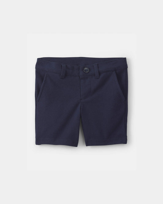 Toddler Girl Uniform Ponte Knit Shorts - Navy