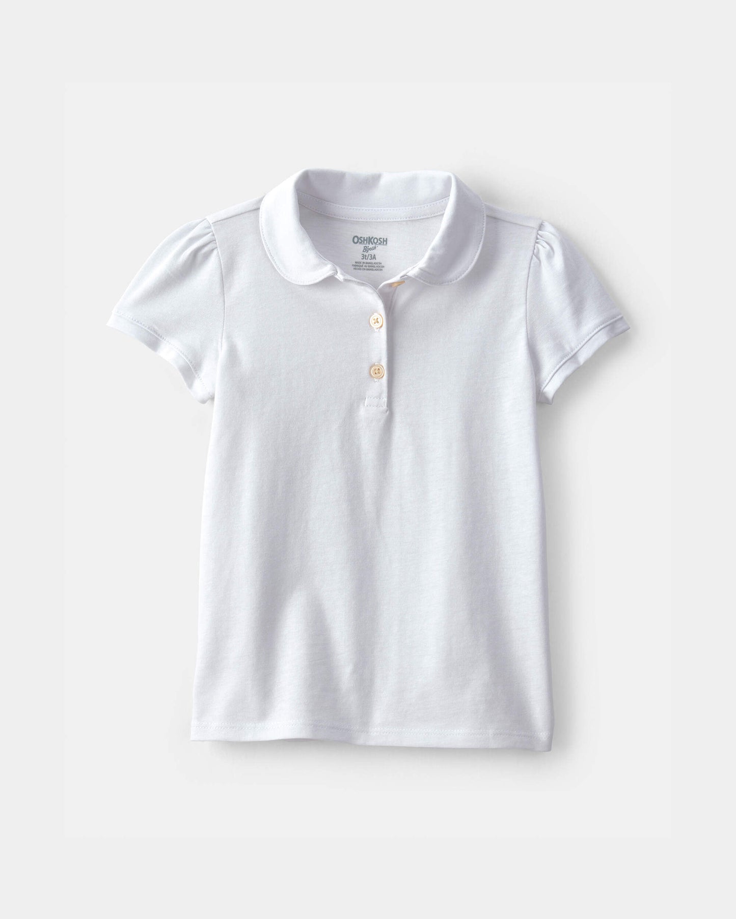 Toddler Girl Uniform Polo Shirt - White